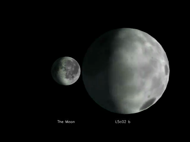 Comparison of the angular size of the Moon as seen from Earth to the angular size of L5c02b when seen from the surface of L5c02a