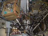 
The rats-nest of wires.
