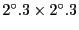 $2^\circ.3\times2^\circ.3$