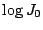 $\log J_{0}$