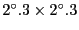 $2^{\circ}.3\times2^{\circ}.3$